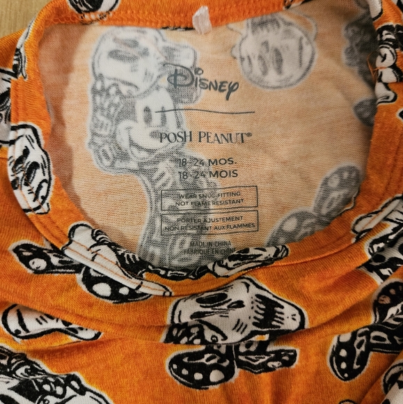 Posh Peanut 18-24M Disney Mickey Halloween Pajamas - Picture 2 of 2
